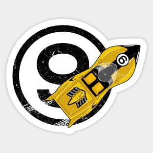 Shooting Star - car number 9 Sticker